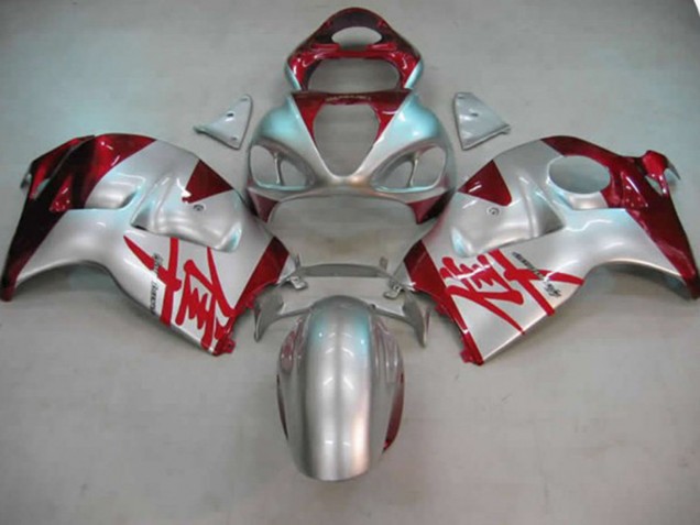 1997-2007 Argent & Rouge Suzuki GSXR 1300 Carénage Moto