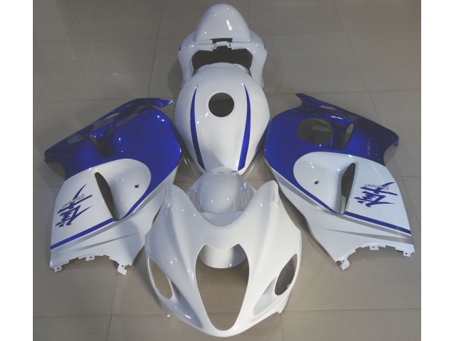 1997-2007 Blanc Brillant & Bleu Profond Suzuki GSXR 1300 Carénage Moto