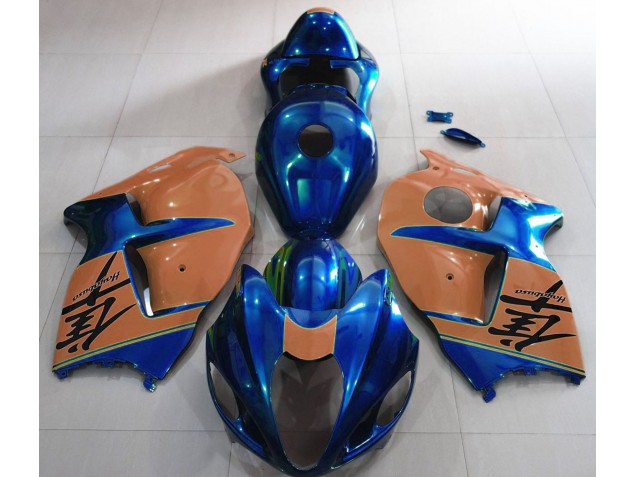 1997-2007 Bleu Brillant & Marron Suzuki GSXR 1300 Carénage Moto