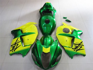 1997-2007 Vert & Jaune Suzuki GSXR 1300 Carénage Moto