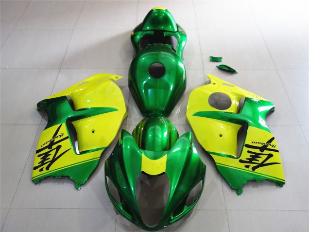 1997-2007 Vert & Jaune Suzuki GSXR 1300 Carénage Moto