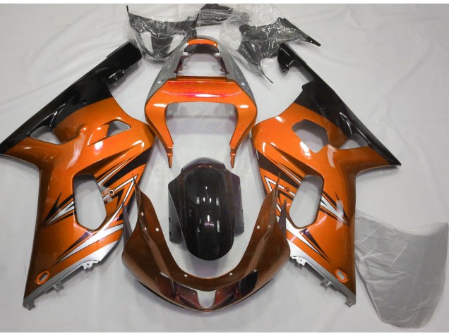 2001-2003 Orange & Argent Suzuki GSXR 600-750 Carénage Moto