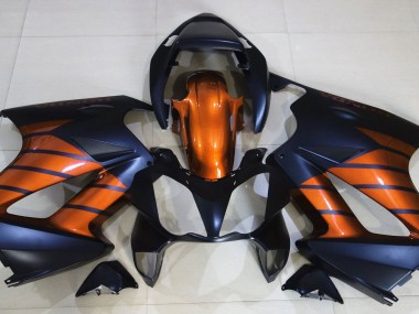 2002-2012 Noir Mat & Orange Honda VFR800 Carénage Moto