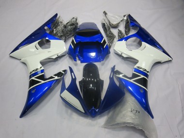 2003-2004 Style Bleu Blanc OEM Yamaha R6 Carénage Moto