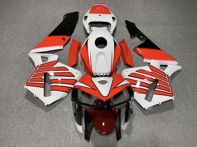 2005-2006 Ailes Rouges & Blanches Honda CBR600RR Carénage Moto