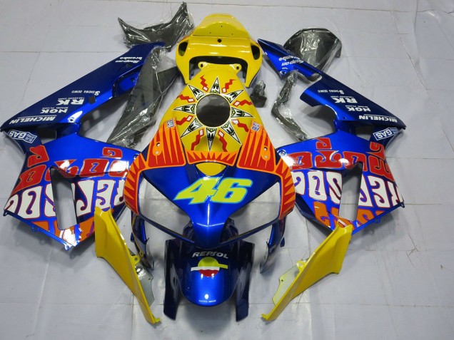 2005-2006 Bleu Personnalisé Rossi Honda CBR600RR Carénage Moto