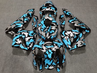 2005-2006 Camouflage & Bleu Clair Honda CBR600RR Carénage Moto