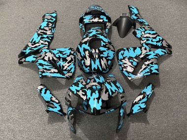 2005-2006 Camouflage & Cyan Clair Honda CBR600RR Carénage Moto