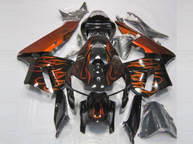 2005-2006 Orange Brûlée Flamme Honda CBR600RR Carénage Moto