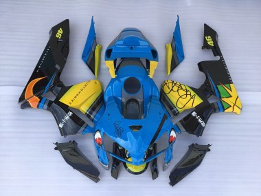 2005-2006 Requin Bleu & Jaune Honda CBR600RR Carénage Moto