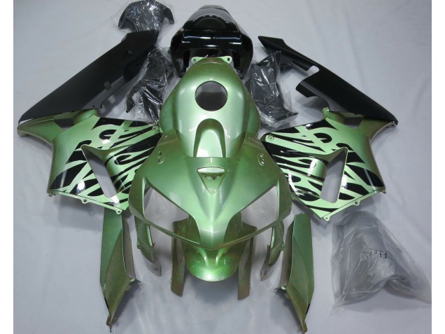 2005-2006 Vert Clair Flamme Honda CBR600RR Carénage Moto