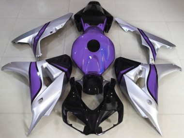 2006-2007 Argent & Violet Personnalisé Honda CBR1000RR Carénage Moto