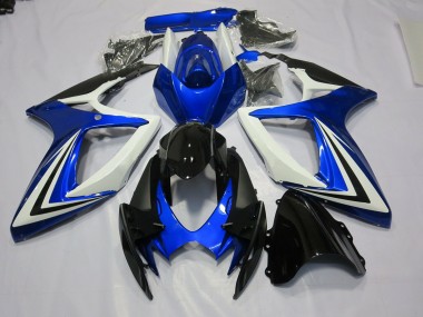 2006-2007 Bleu Noir & Blanc Suzuki GSXR 600-750 Carénage Moto