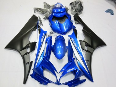 2006-2007 Bleu Noir Mat Yamaha R6 Carénage Moto