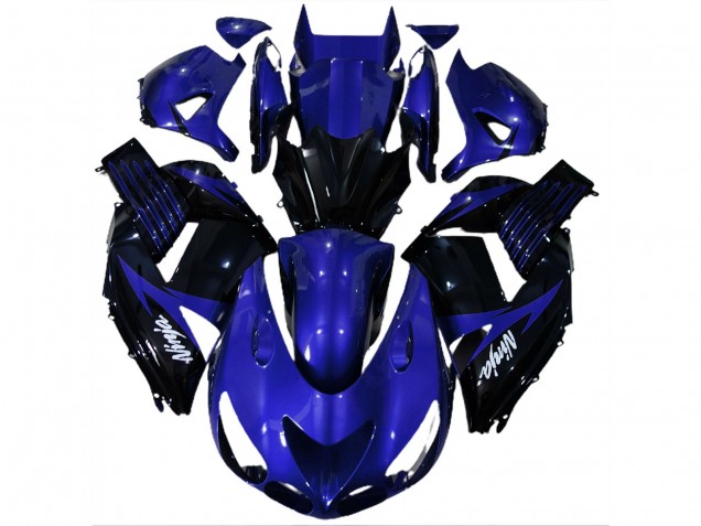 2006-2011 Bleu Brillant & Noir Kawasaki ZX14R Carénage Moto