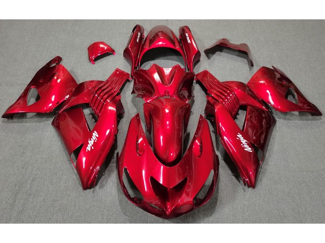 2006-2011 Rouge Brillant Kawasaki ZX14R Carénage Moto