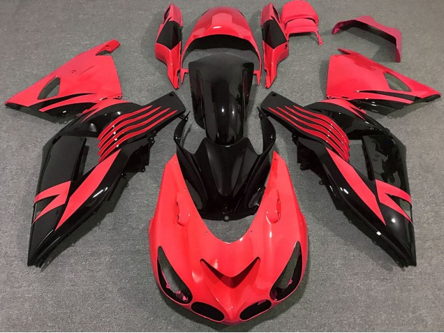 2006-2011 Rouge Vif Kawasaki ZX14R Carénage Moto