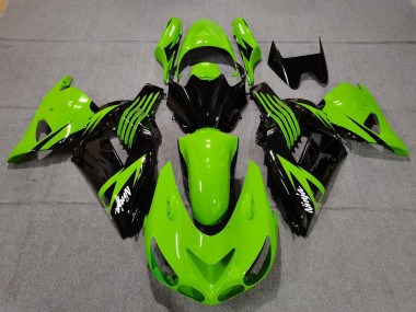 2006-2011 Vert Lime & Noir Kawasaki ZX14R Carénage Moto