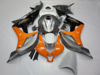 2007-2008 Argent Blanc & Orange Honda CBR600RR Carénage Moto