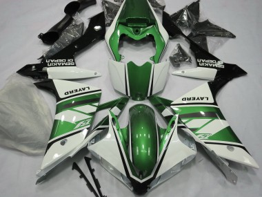 2007-2008 Blanc Brillant & Vert Yamaha R1 Carénage Moto