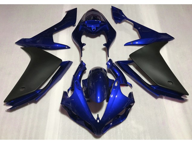 2007-2008 Bleu Brillant & Noir Yamaha R1 Carénage Moto