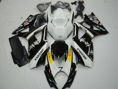 2007-2008 Noir & Blanc Suzuki GSXR 1000 Carénage Moto