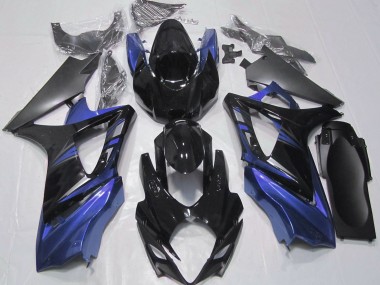 2007-2008 Noir Brillant & Bleu Suzuki GSXR 1000 Carénage Moto