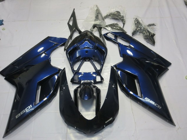 2007-2014 Bleu Profond Ducati 848 1098 1198 Carénage Moto