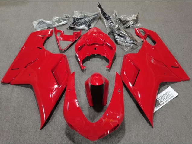 2007-2014 Rouge Brillant Uni Ducati 848 1098 1198 Carénage Moto