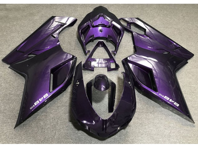 2007-2014 Violet Foncé Ducati 848 1098 1198 Carénage Moto