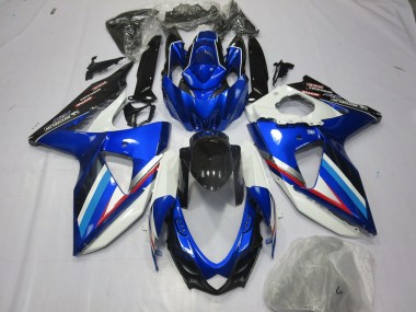 2008-2010 Bleu Blanc & Rouge Suzuki GSXR 600-750 Carénage Moto