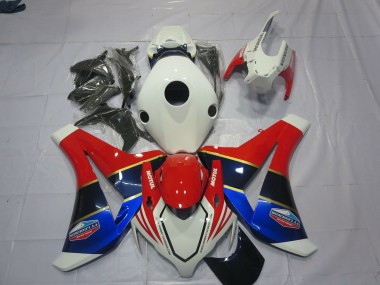 2008-2011 Blanc Bleu & Rouge Honda CBR1000RR Carénage Moto