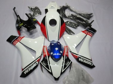 2008-2011 Blanc Carrera Honda CBR1000RR Carénage Moto