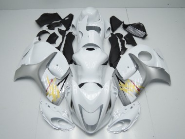 2008-2020 Blanc & Argent Suzuki GSXR 1300 Carénage Moto