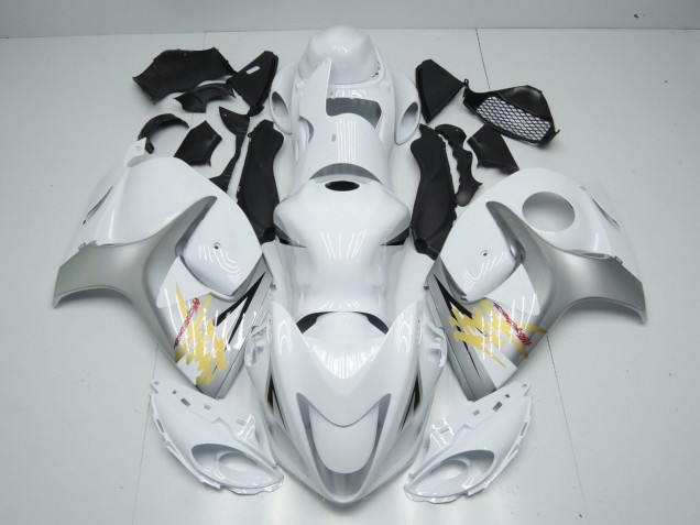 2008-2020 Blanc & Argent Suzuki GSXR 1300 Carénage Moto