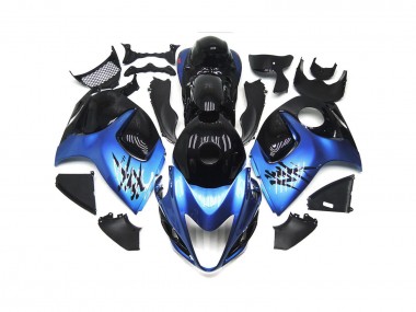 2008-2020 Bleu Profond Avec Black Custom Suzuki GSXR 1300 Carénage Moto