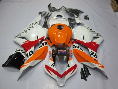 2009-2012 Blanc Repsol Honda CBR600RR Carénage Moto