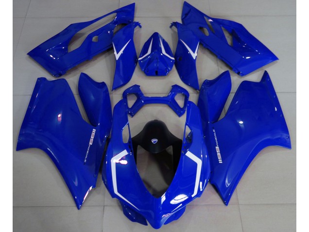 2011-2014 Bleu Brillant & Blanc Ducati 1199 Carénage Moto