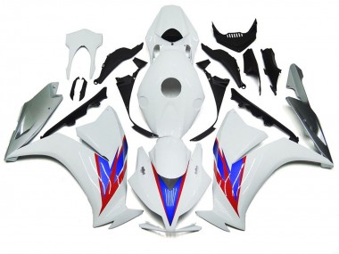 2012-2016 Blanc Brillant & Argent Honda CBR1000RR Carénage Moto