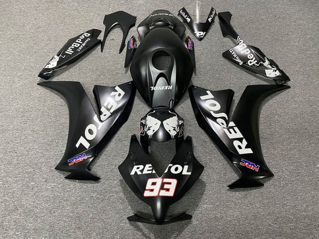 2012-2016 Noir Mat Repsol Honda CBR1000RR Carénage Moto