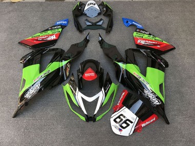 2013-2018 Course Style Vert Kawasaki ZX6R Carénage Moto