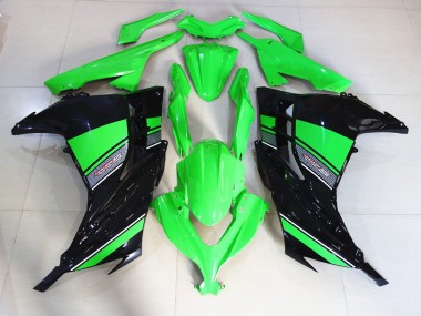 2013-2018 Noir & Vert Brillant Kawasaki Ninja 300 Carénage Moto