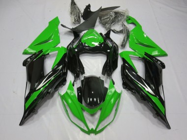 2013-2018 Noir & Vert Kawasaki ZX6R Carénage Moto