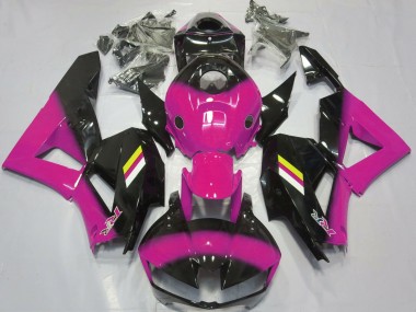 2013-2023 Fondu Rose Brillant & Noir Honda CBR600RR Carénage Moto