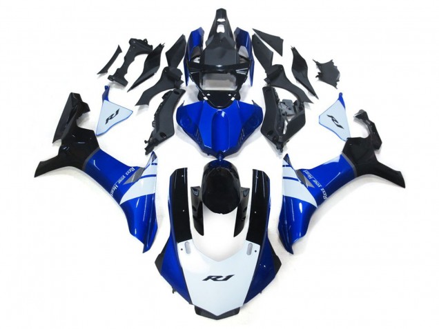 2015-2019 Blanc & Bleu Yamaha R1 Carénage Moto